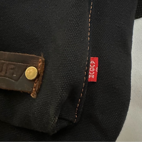 Auger Canvas Leather Crossbody Messenger Bag Black Unisex - Picture 10 of 13